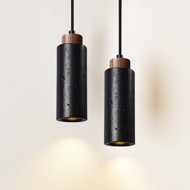 Vulcan Industrial Travertine Pendant Light