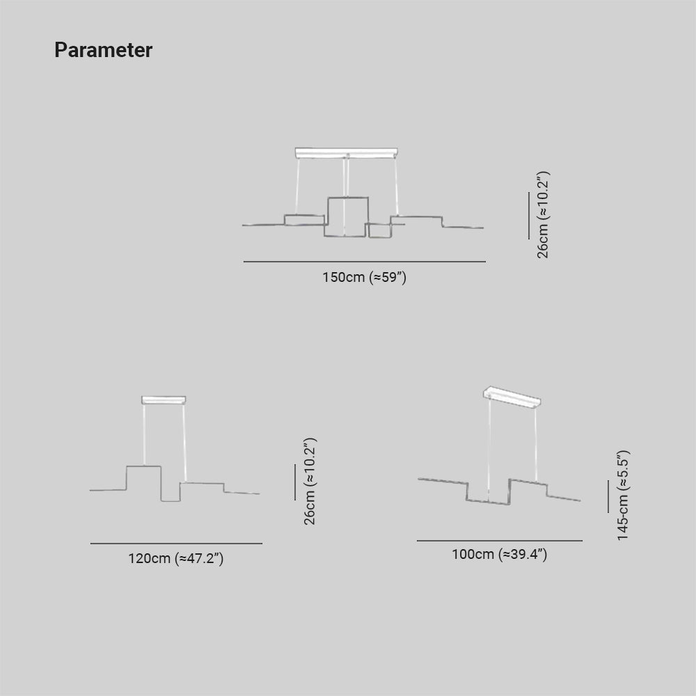 Arisha Designer Linear Metal Pendant Light