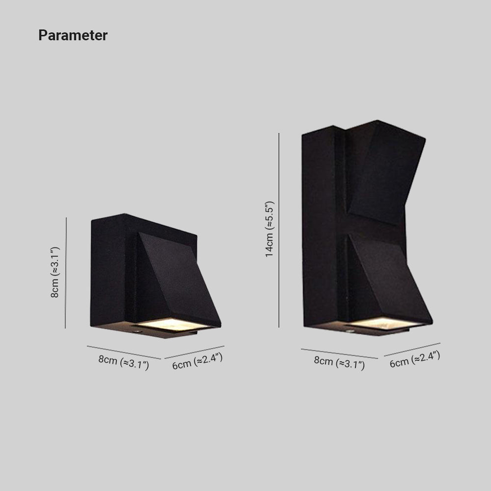 Ray Modern Metal LED Outdoor Wall Lamp
