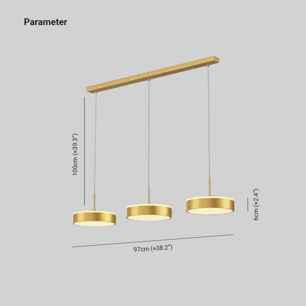 Arisha Pendant Light Cluster Metal Acrylic Bar