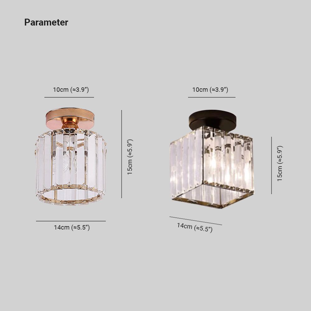 Arisha Modern /Crystal Flush Mount Ceiling Light, 3 Colors - Letslighting