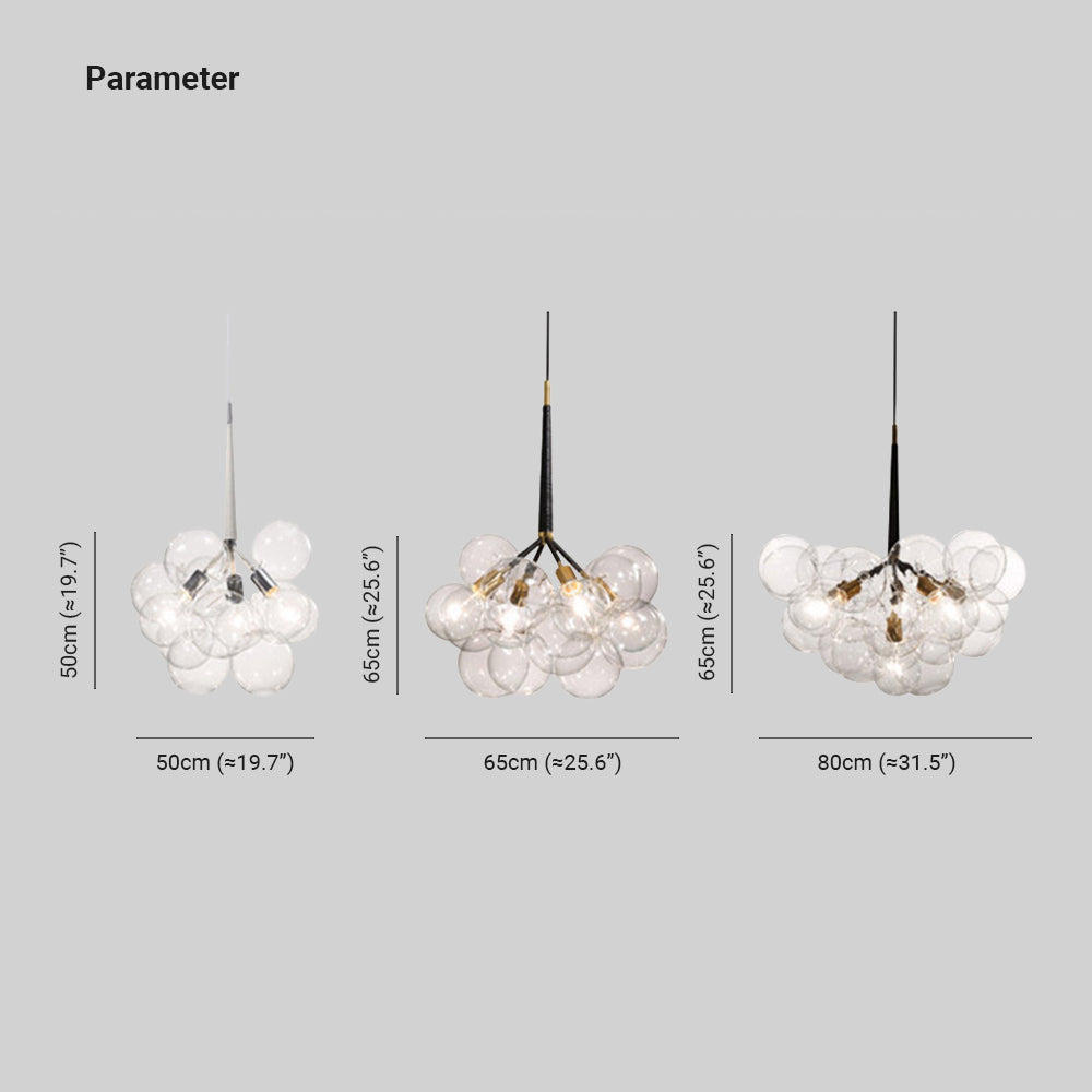 Valentina Nordic Luxury Clear Bubble Pendant Light - Letslighting