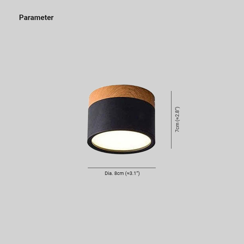 Valentina Modern Cylindrical Metal/Acrylic Flush Mount Ceiling Light Hallway