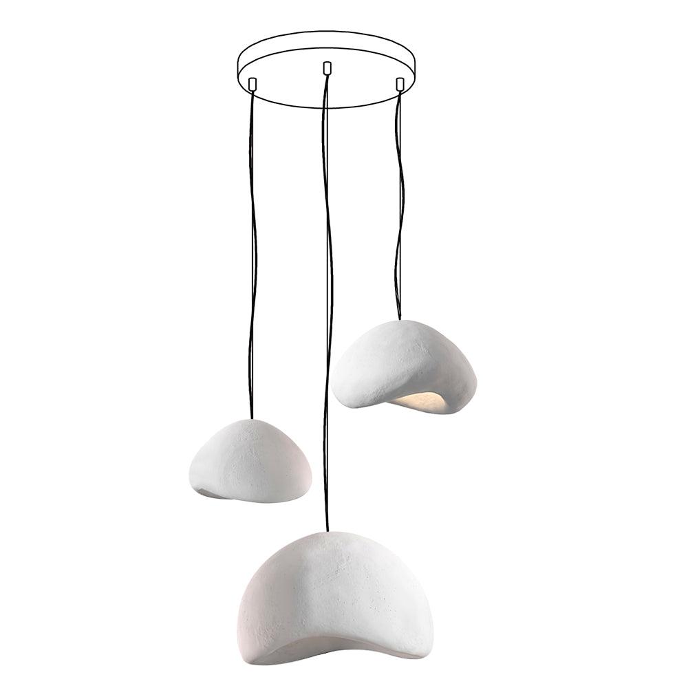 Chandelier Wabi-Sabi Pebble Cluster Organic Form Minimalist Artistic - Letslighting