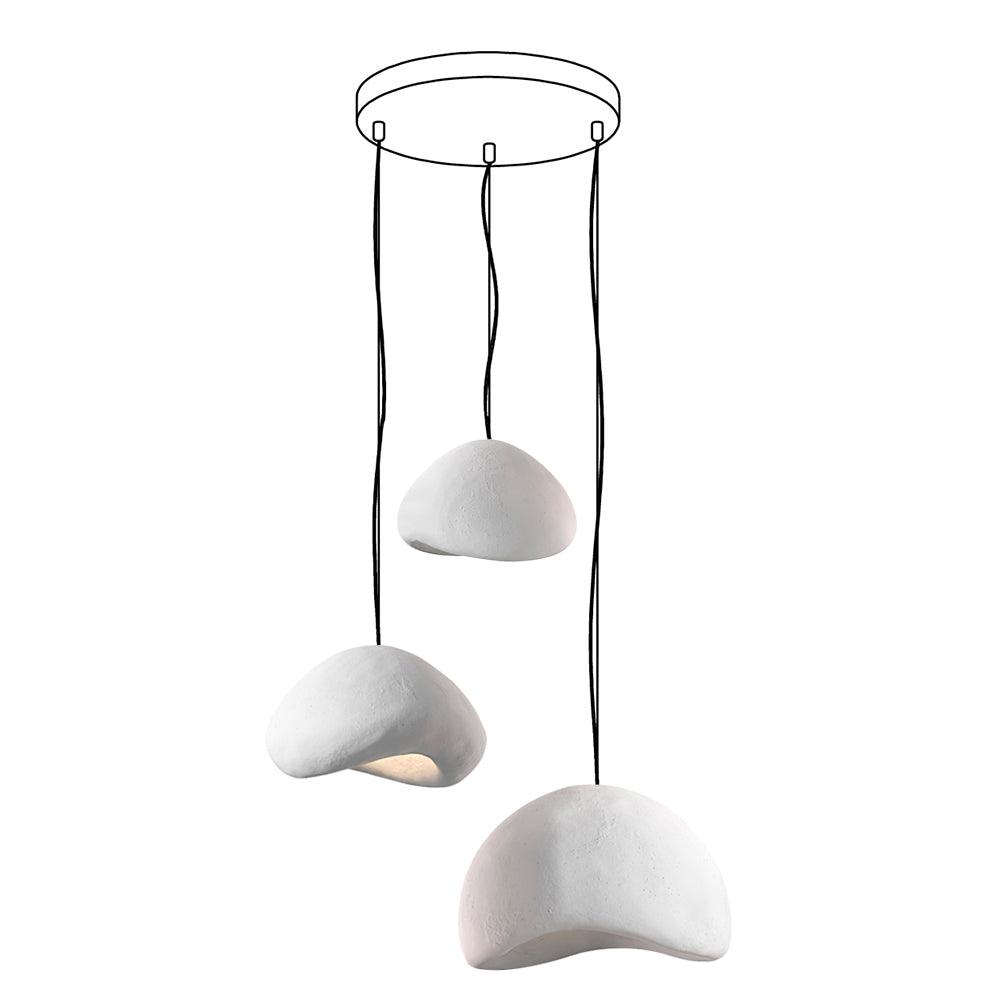 Chandelier Wabi-Sabi Pebble Cluster Organic Form Minimalist Artistic - Letslighting
