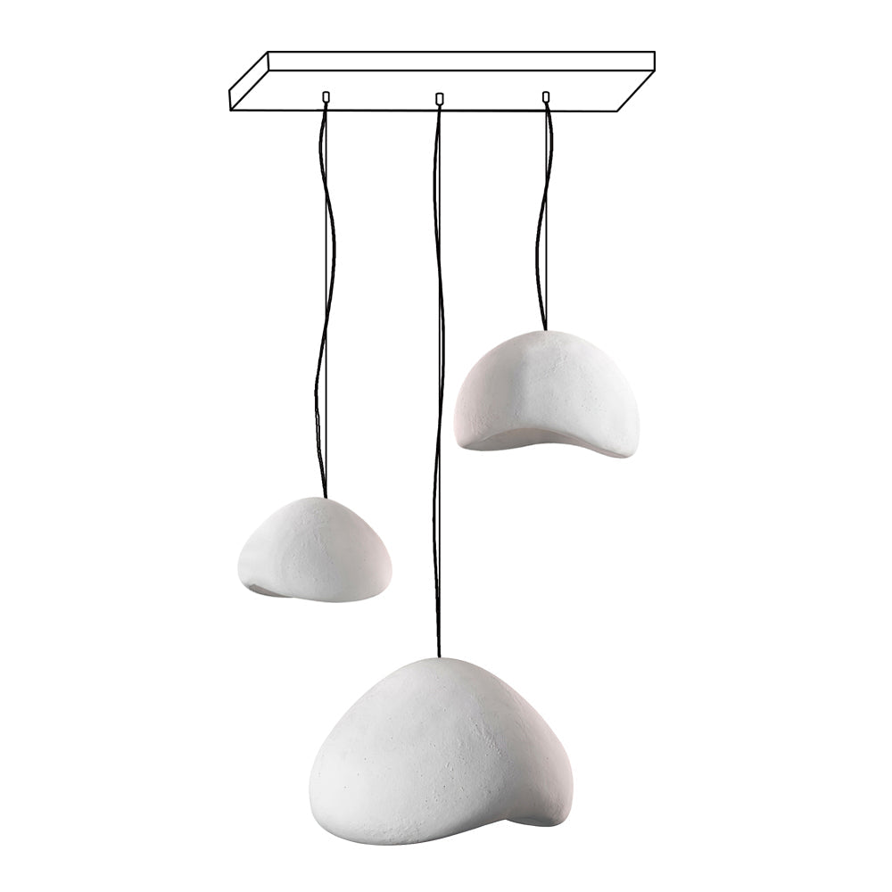 Chandelier Wabi-Sabi Pebble Cluster Organic Form Minimalist Artistic - Letslighting