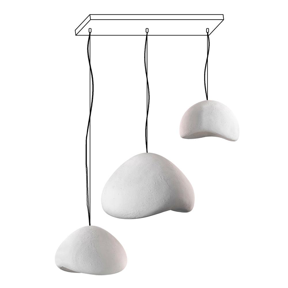 Chandelier Wabi-Sabi Pebble Cluster Organic Form Minimalist Artistic - Letslighting