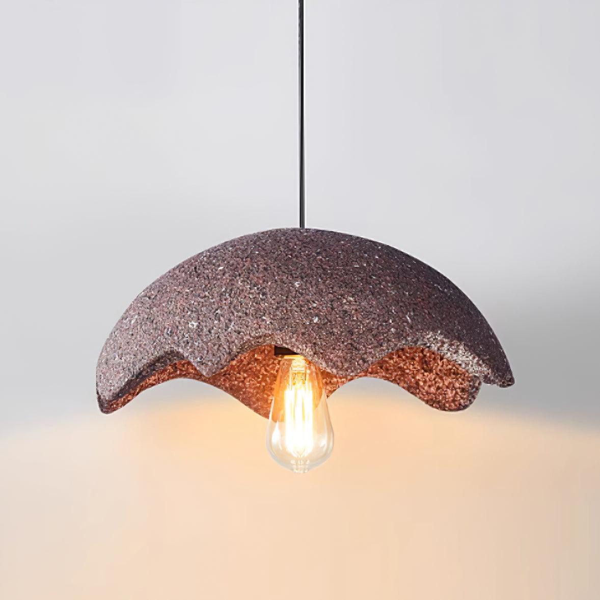 Zuko Pendant Lamp Scalloped Textured Organic - Letslighting