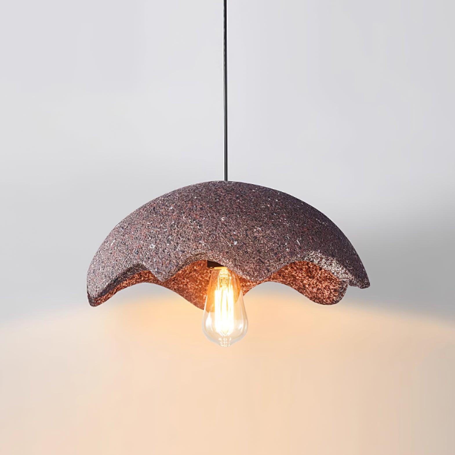 Zuko Pendant Lamp Scalloped Textured Organic - Letslighting