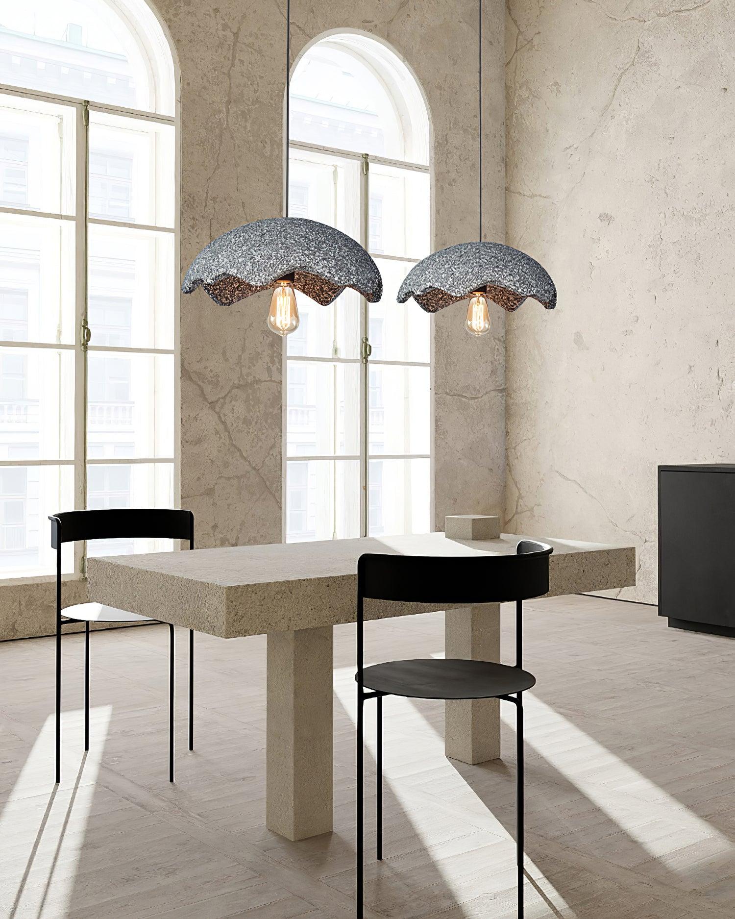 Zuko Pendant Lamp Scalloped Textured Organic - Letslighting