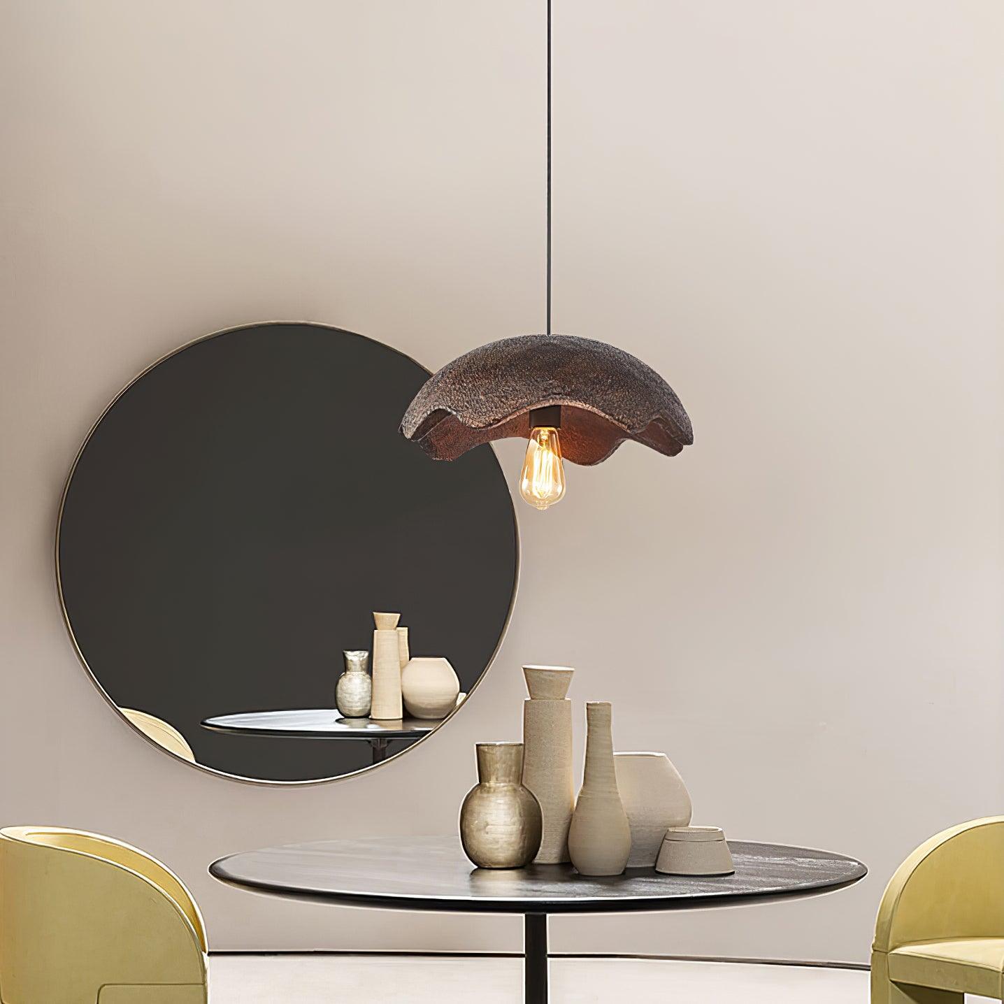 Zuko Pendant Lamp Scalloped Textured Organic - Letslighting