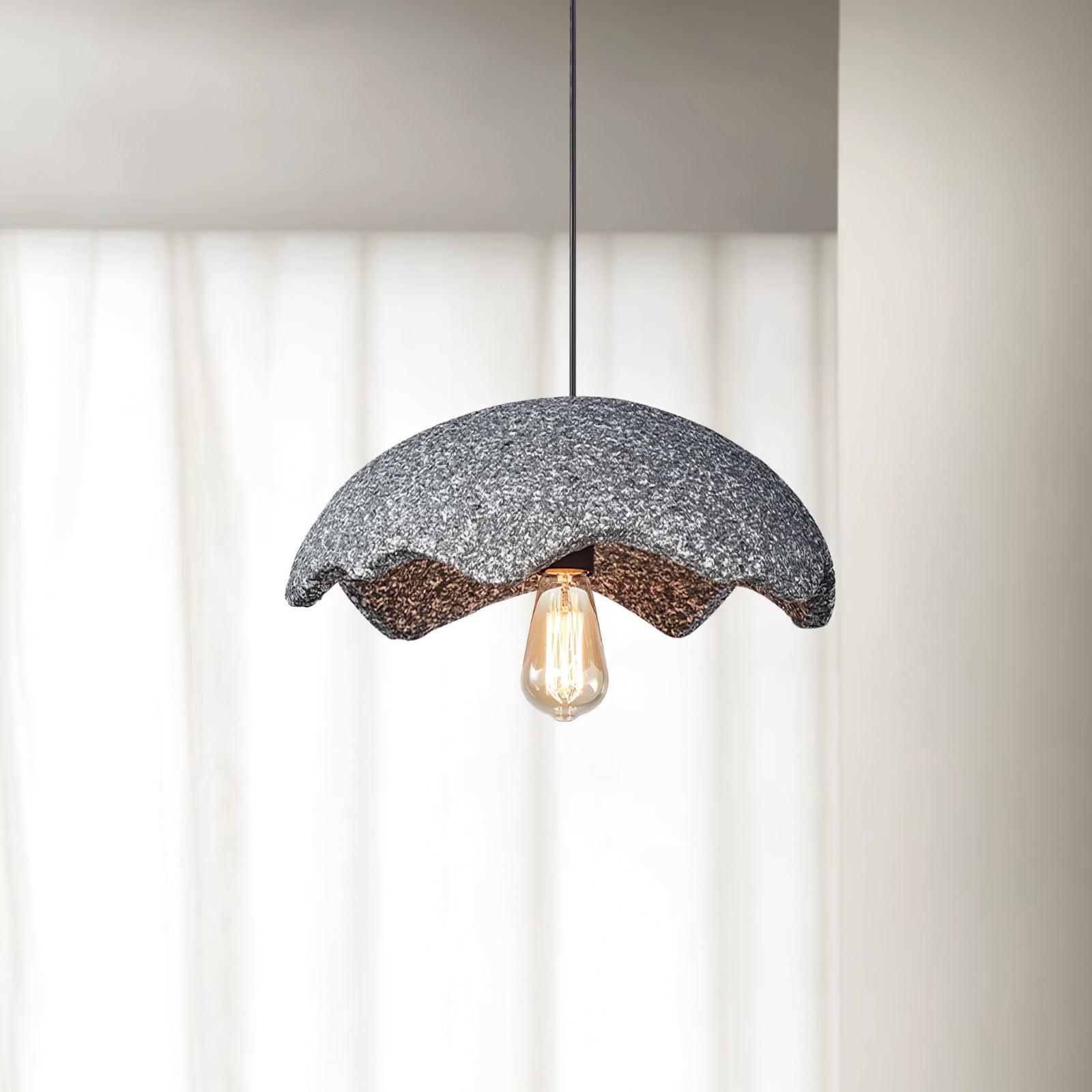 Zuko Pendant Lamp Scalloped Textured Organic - Letslighting