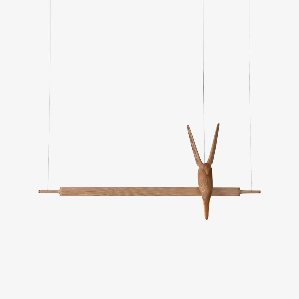 Varinisra Sculptural Oak Pendant Light - Letslighting