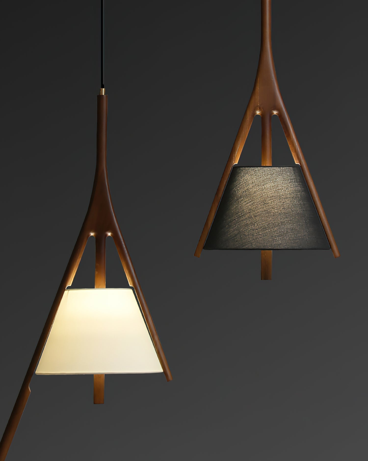 Zovenarae Triangular Wood Pendant Light - Letslighting