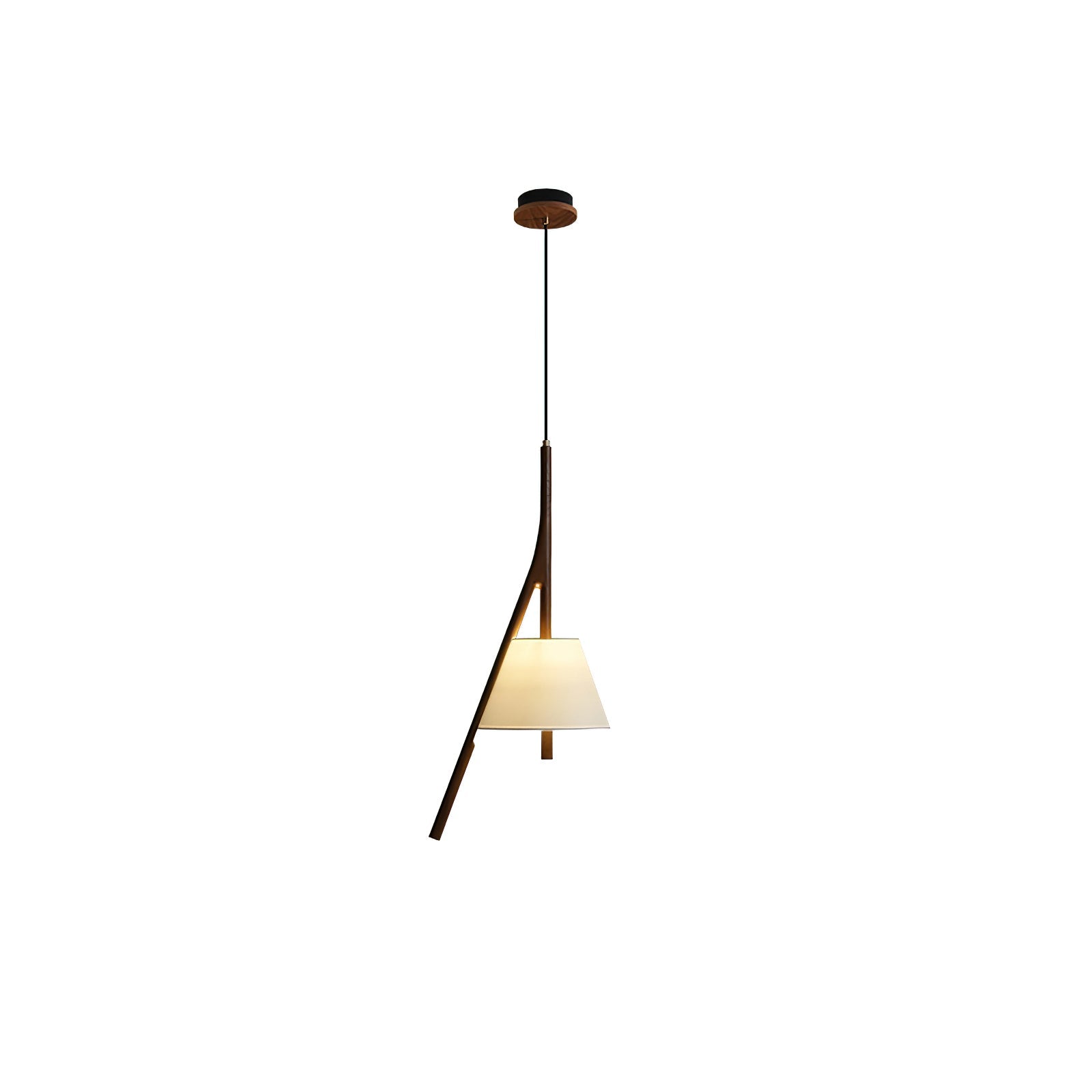 Zovenarae Triangular Wood Pendant Light - Letslighting