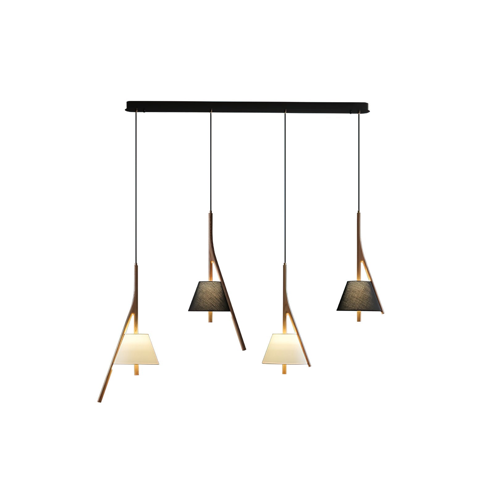 Zovenarae Triangular Wood Pendant Light - Letslighting