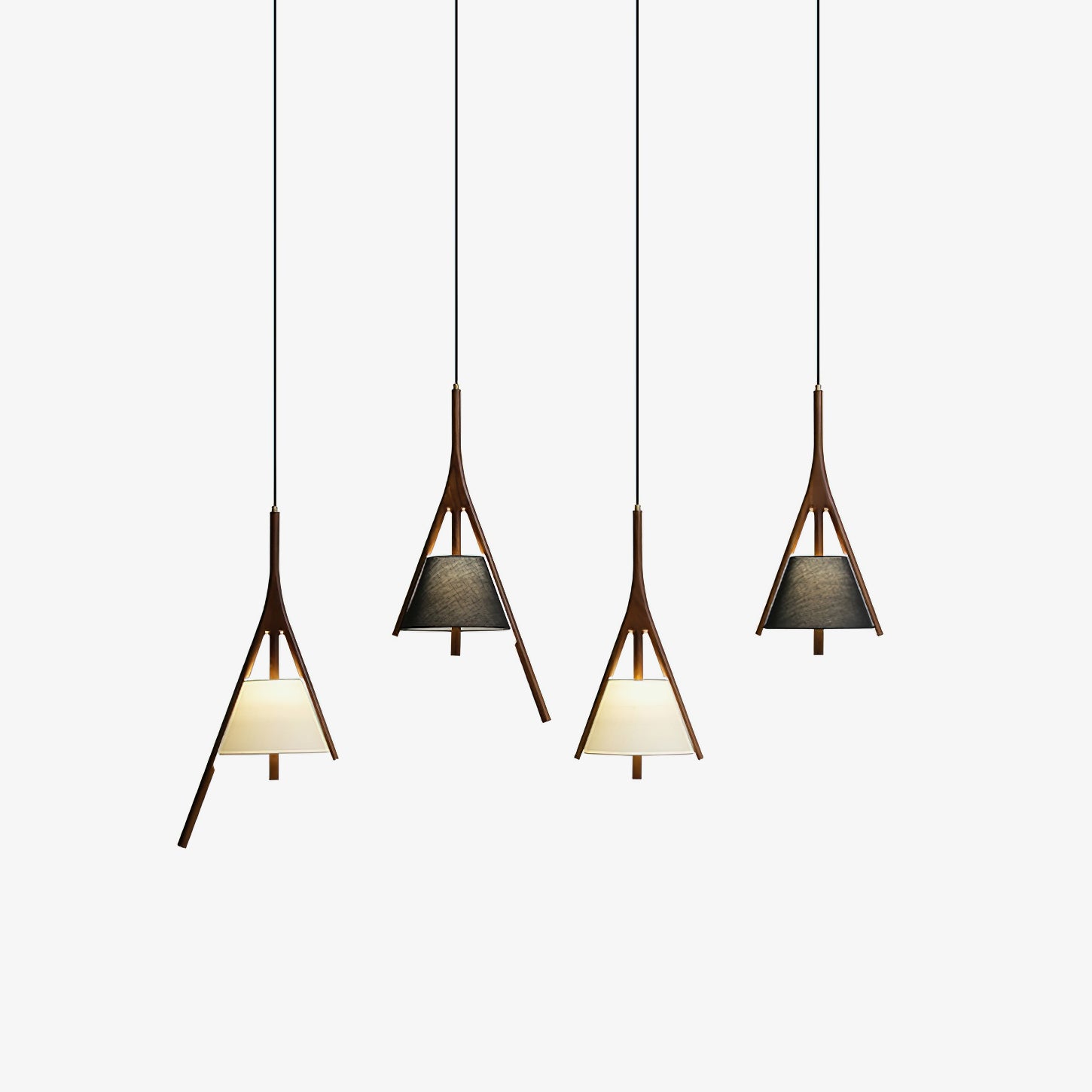 Zovenarae Triangular Wood Pendant Light - Letslighting