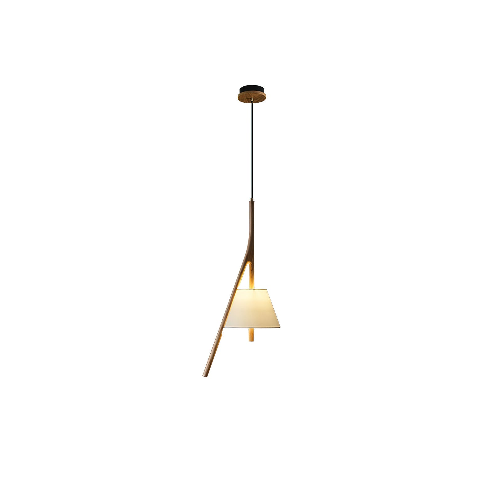 Zovenarae Triangular Wood Pendant Light - Letslighting