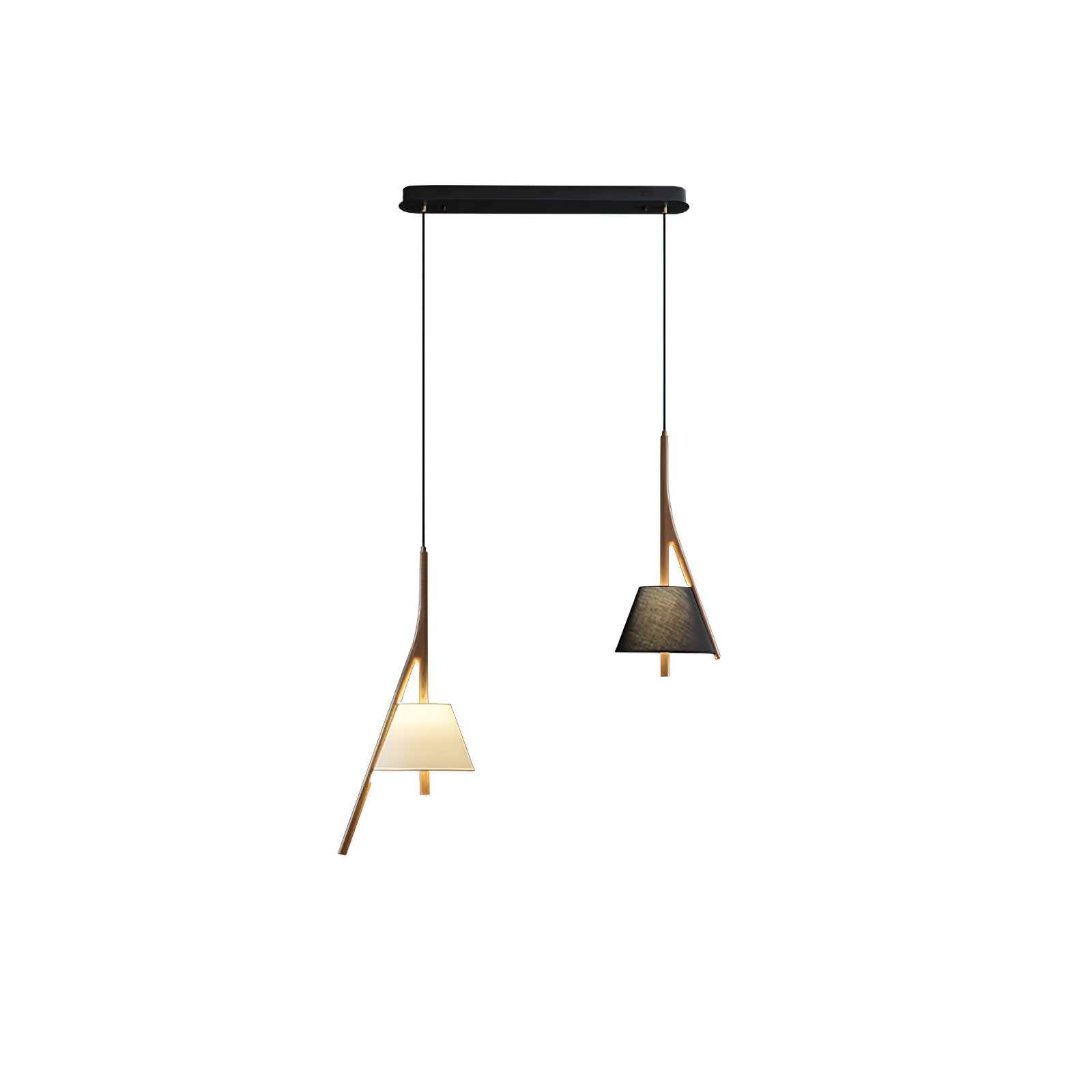 Zovenarae Triangular Wood Pendant Light - Letslighting