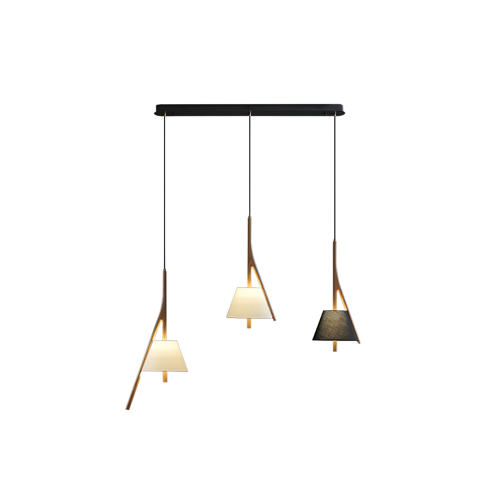Zovenarae Triangular Wood Pendant Light - Letslighting