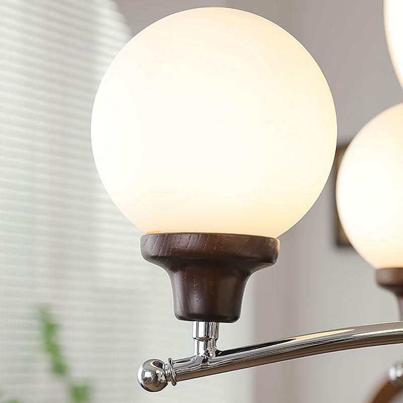 Lustra Chandelier Walnut Glass Balls - Letslighting