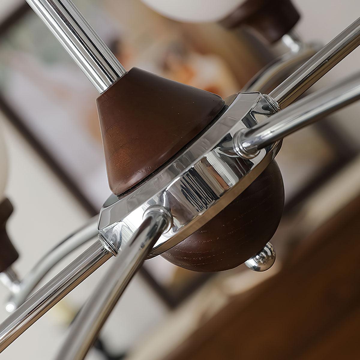 Lustra Chandelier Walnut Glass Balls - Letslighting