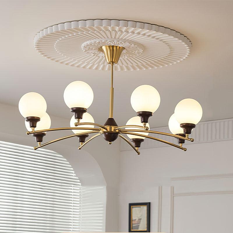 Lustra Chandelier Walnut Glass Balls - Letslighting