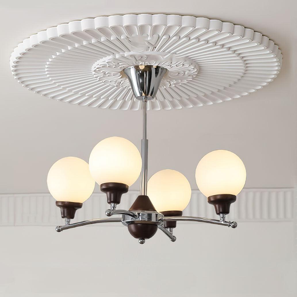 Lustra Chandelier Walnut Glass Balls - Letslighting