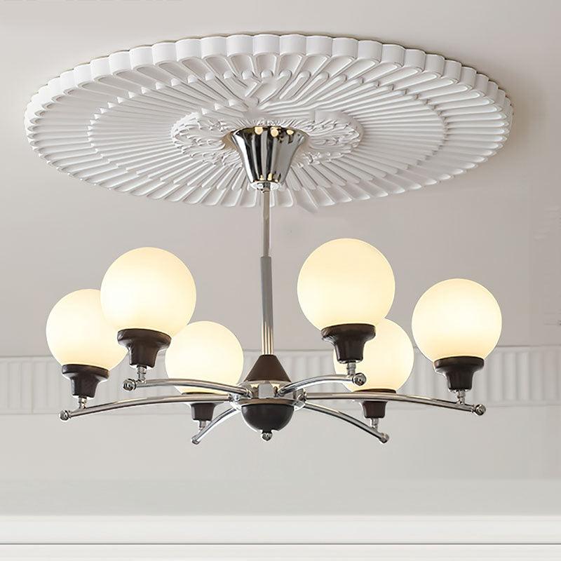 Lustra Chandelier Walnut Glass Balls - Letslighting