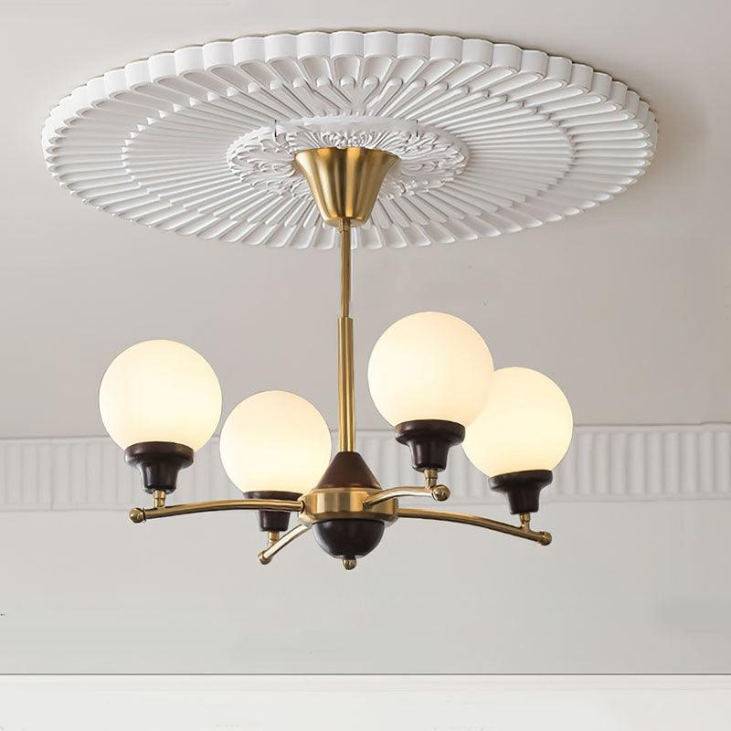 Lustra Chandelier Walnut Glass Balls - Letslighting