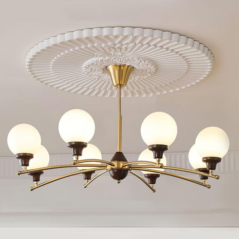 Lustra Chandelier Walnut Glass Balls - Letslighting