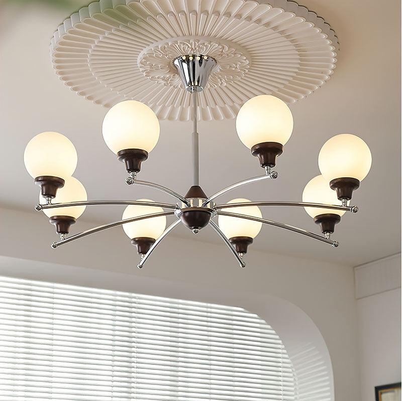 Lustra Chandelier Walnut Glass Balls - Letslighting