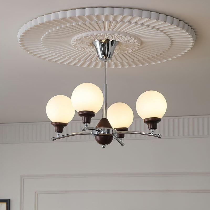 Lustra Chandelier Walnut Glass Balls - Letslighting
