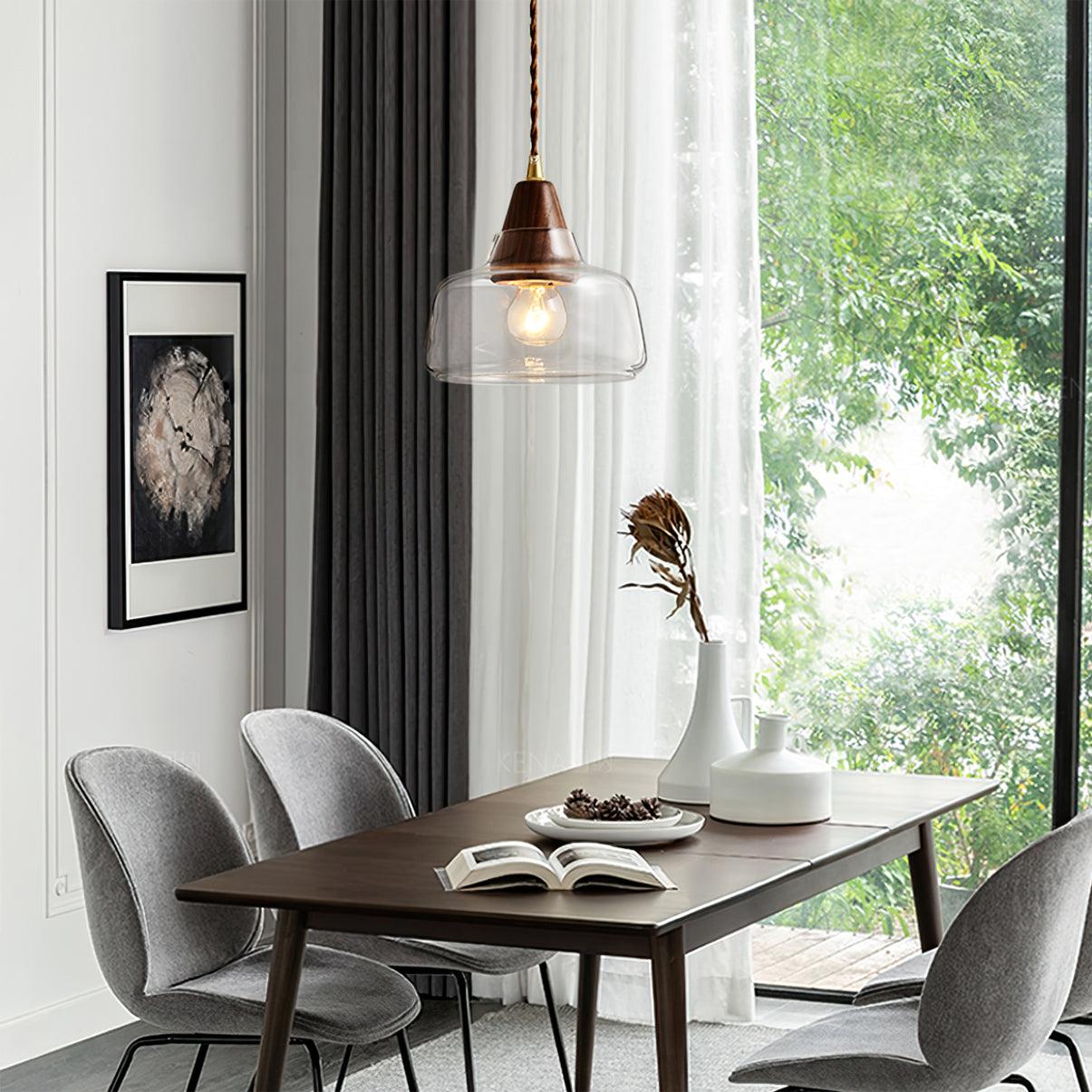 Walnut Glass Pendant Lamp - Letslighting
