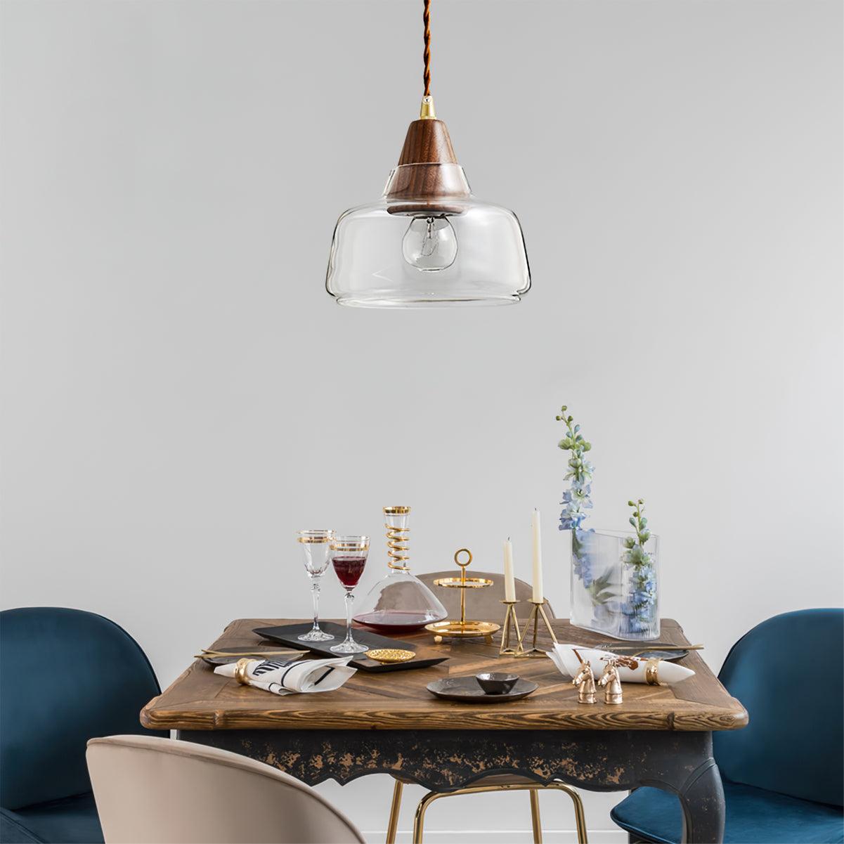 Walnut Glass Pendant Lamp - Letslighting