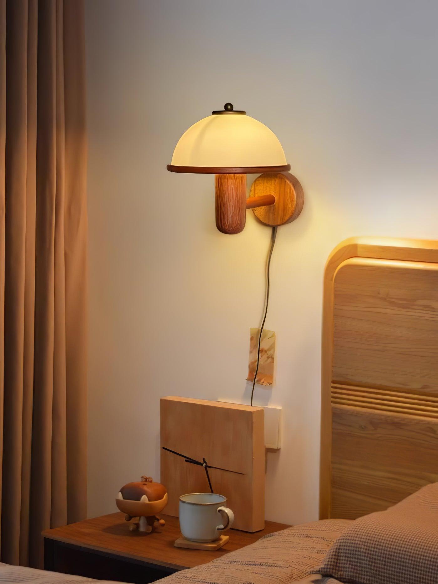 Lustra Wall Lamp Mushroom Wood Oak - Letslighting