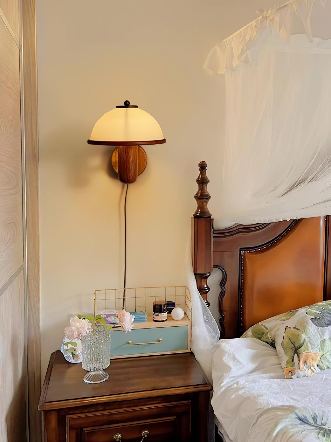 Lustra Wall Lamp Mushroom Wood - Letslighting