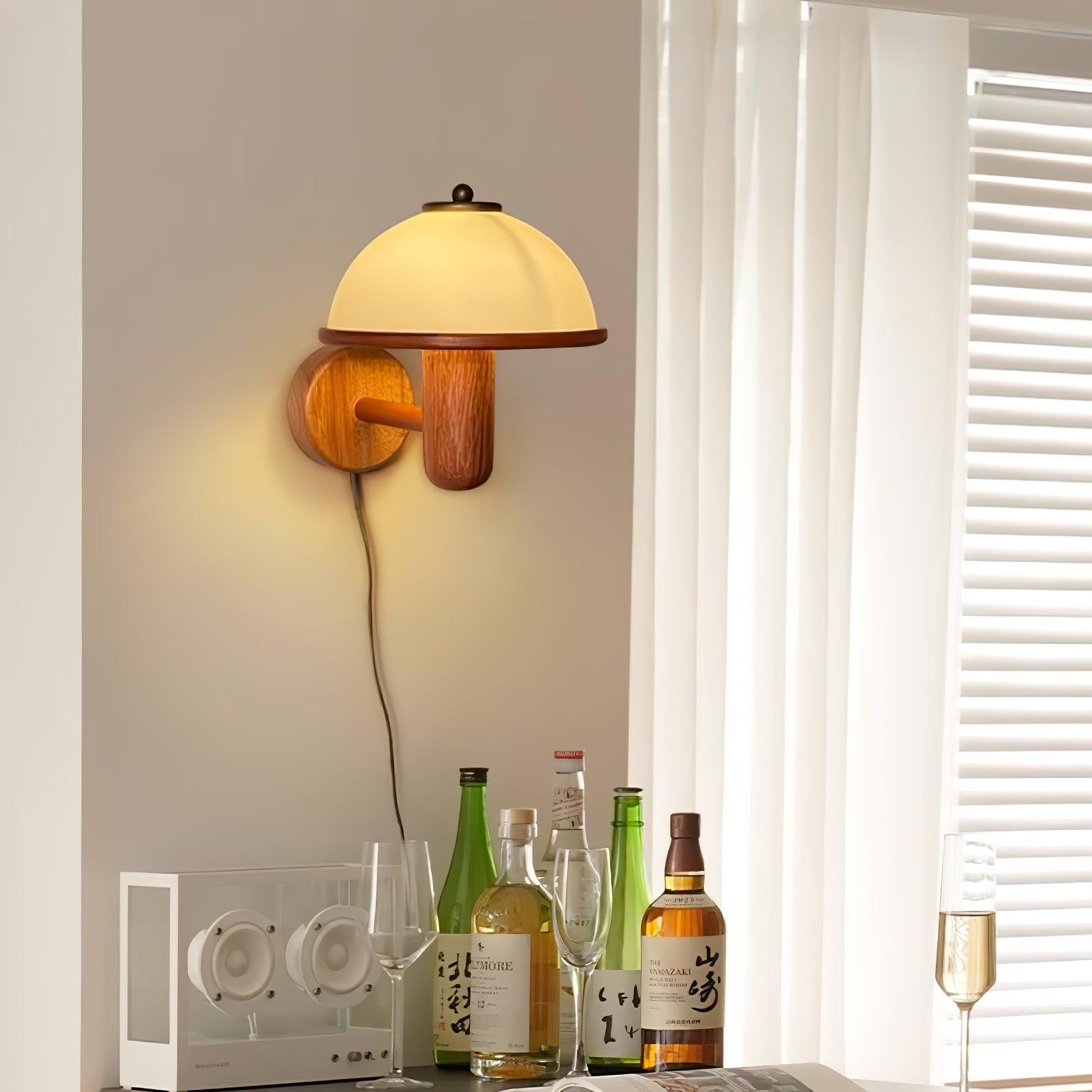 Lustra Wall Lamp Mushroom Wood Oak - Letslighting