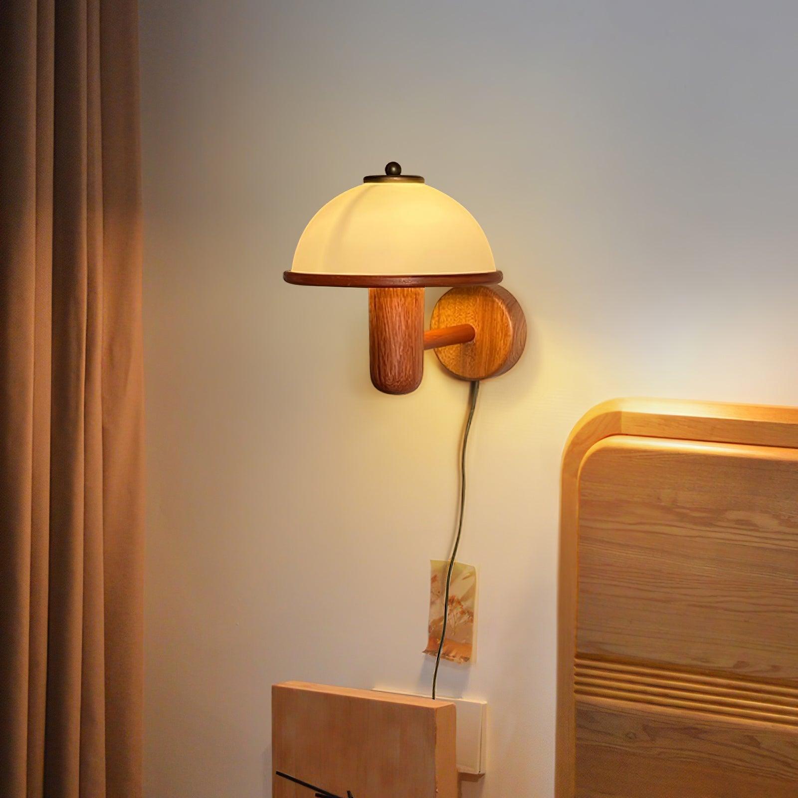 Lustra Wall Lamp Mushroom Wood Oak - Letslighting