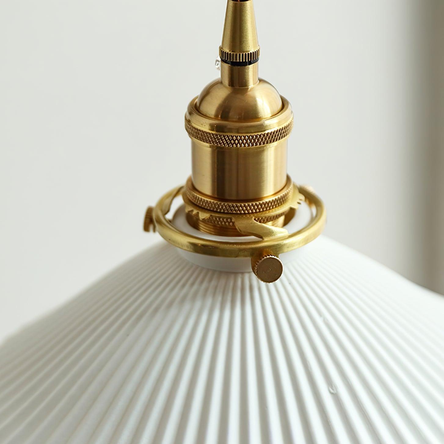 Illaee Nordic Art Swing Arm Walnut Ceramic Wall Light - Letslighting