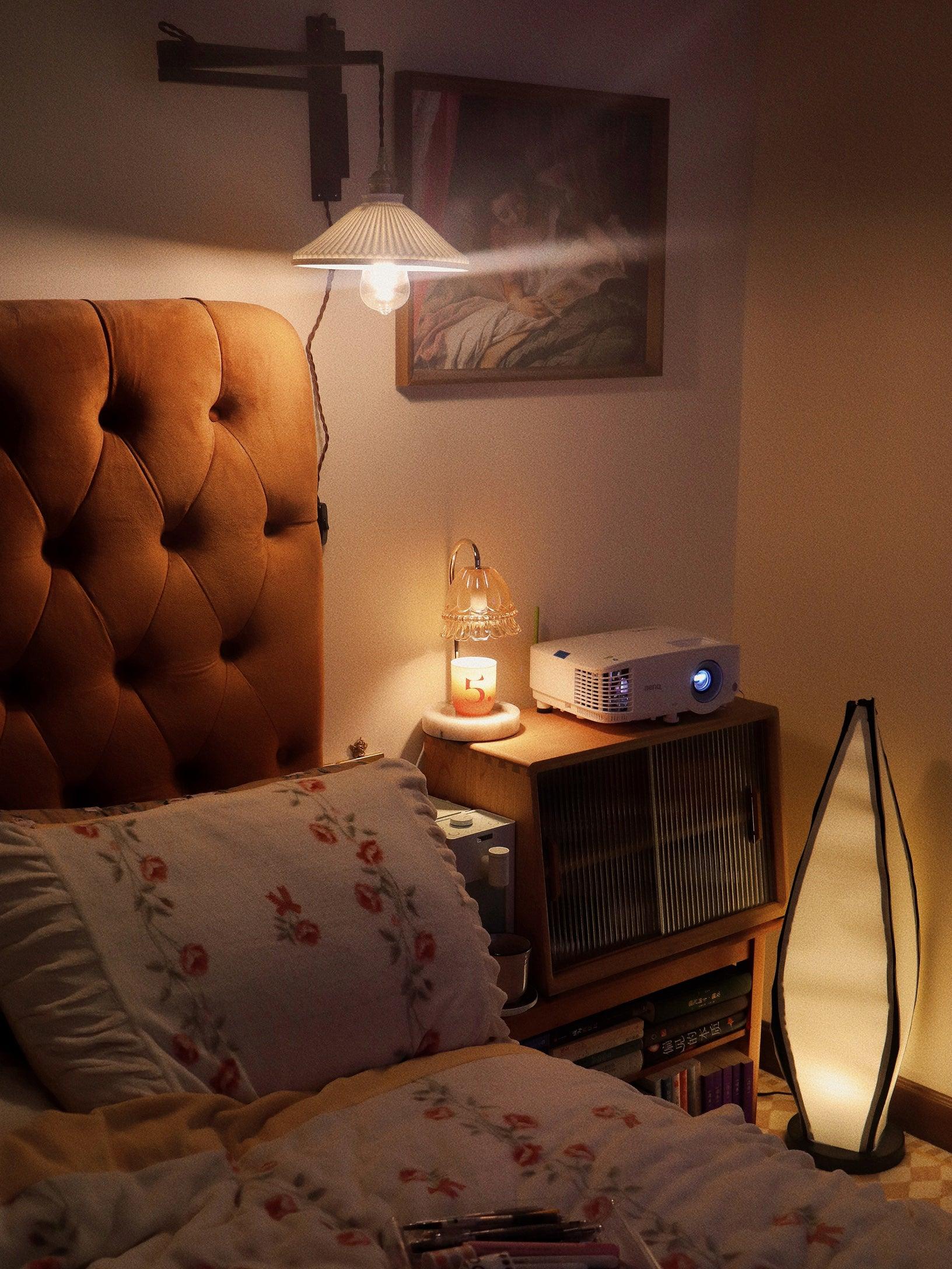 Lyphaia Nordic Art Telescopic Walnut Ceramic Wooden Wall Lamp - Letslighting
