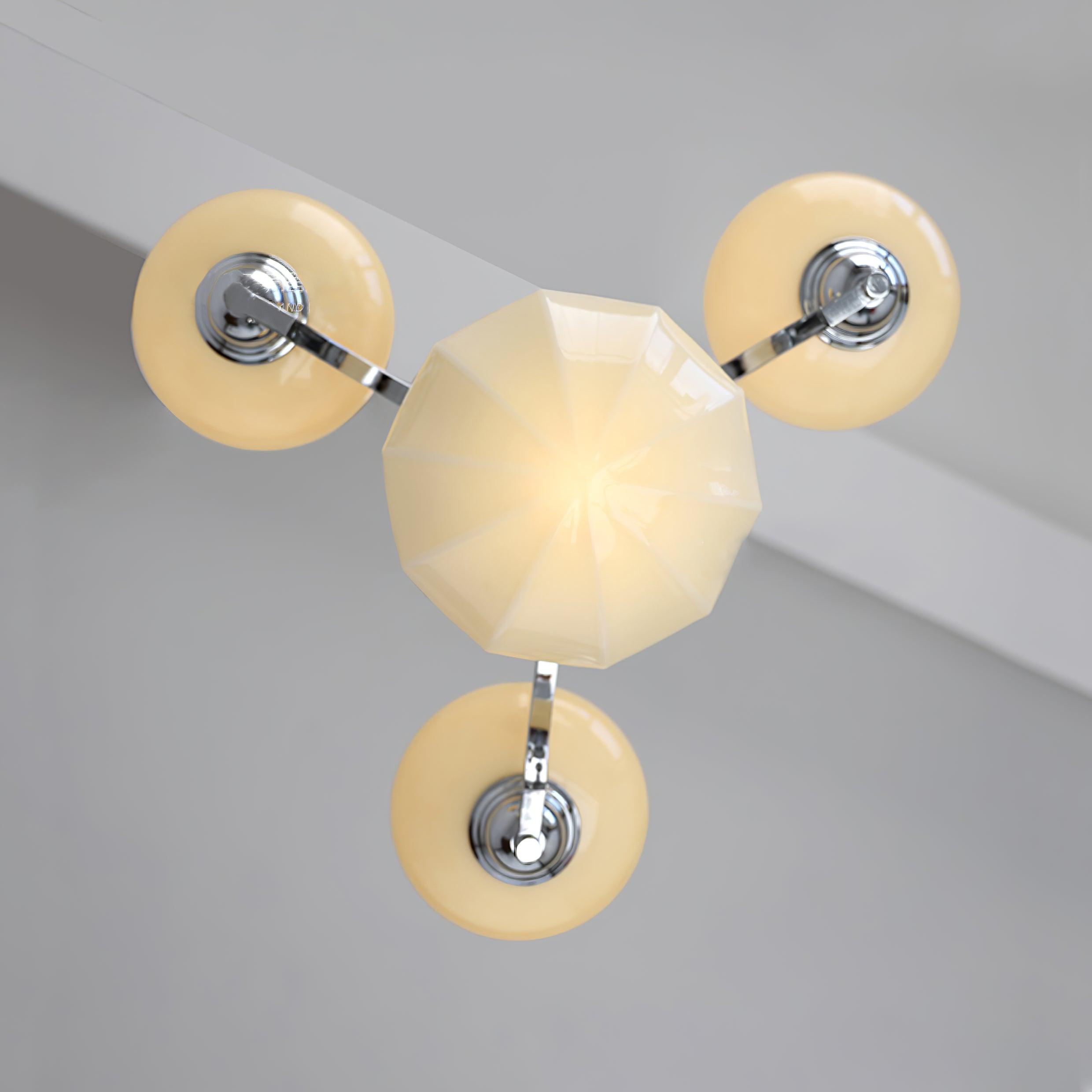 Lustra Chandelier Warre Satin Nickel Glass Iron - Letslighting