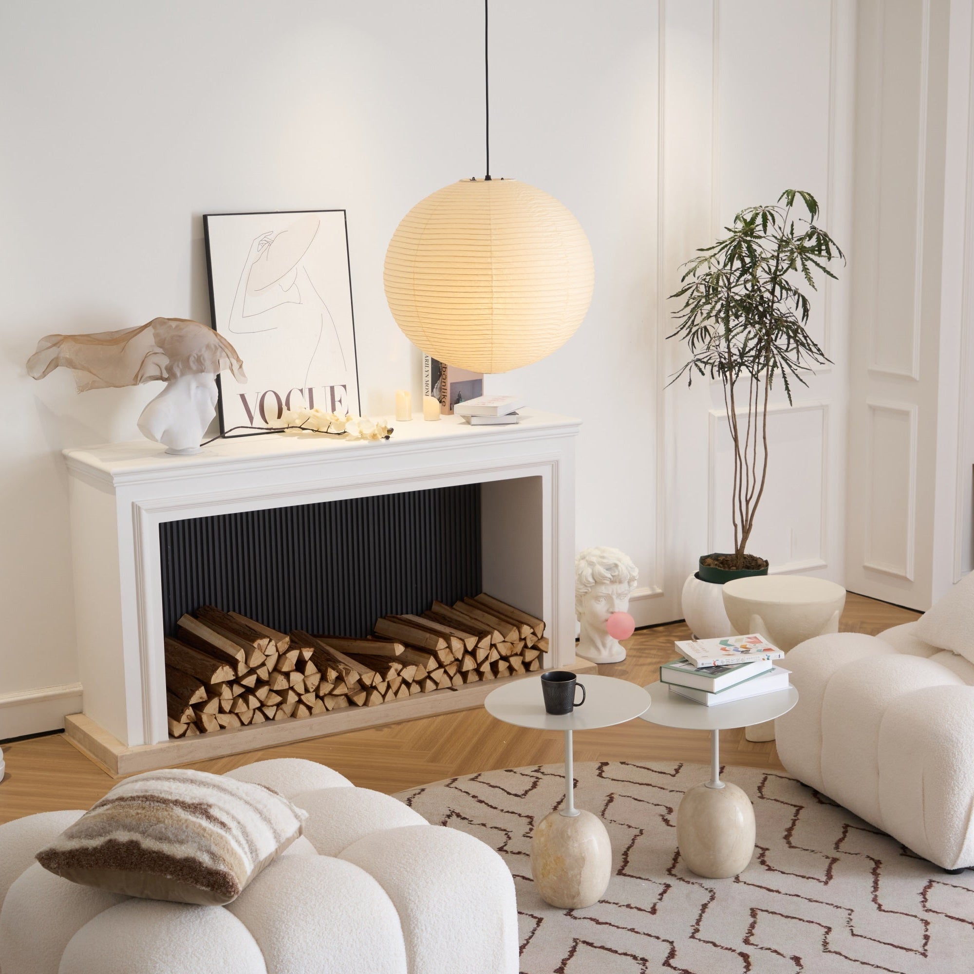 Lustra Pendant Lamp Paper for Living Room - Letslighting