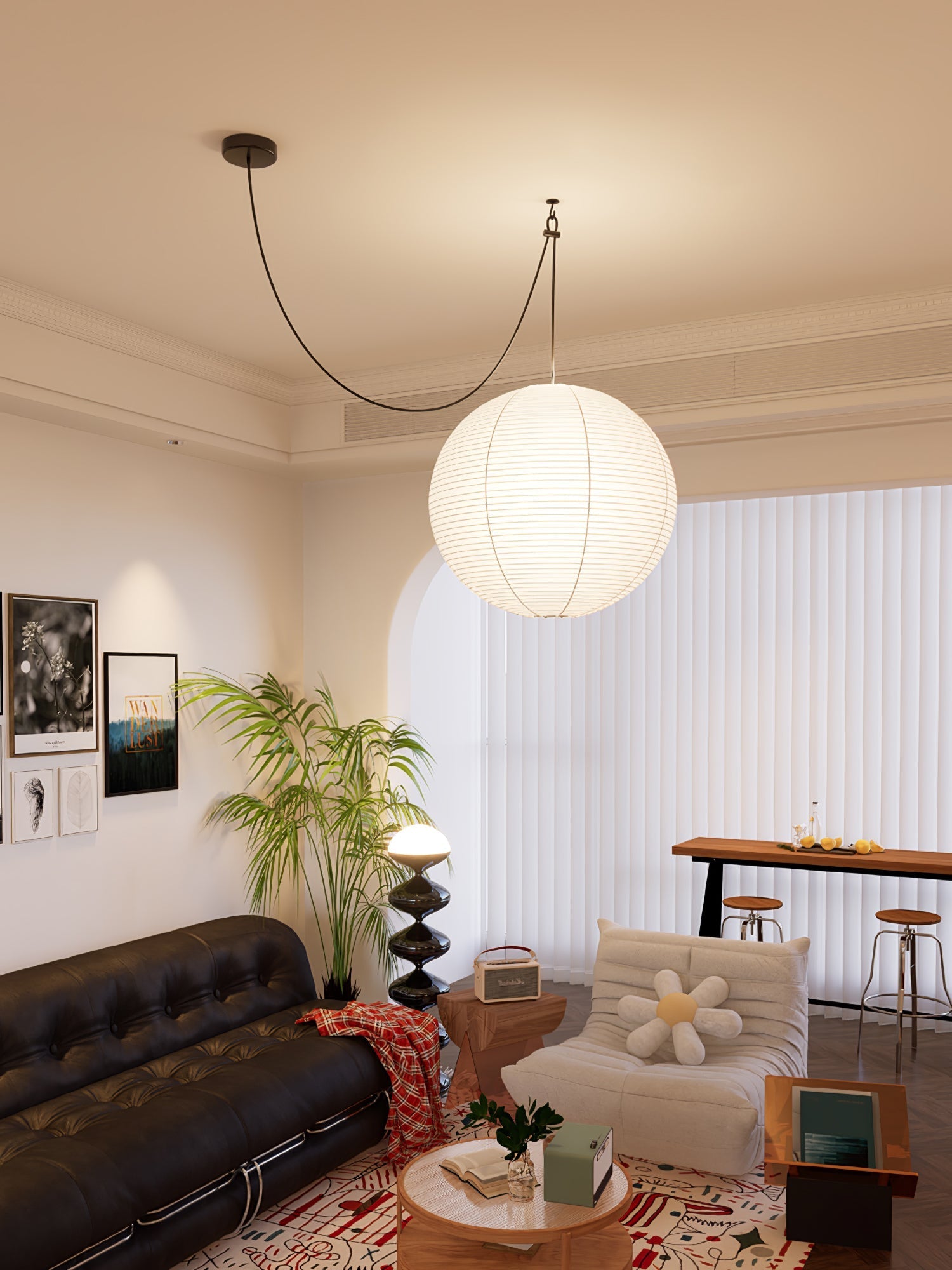 Lustra Pendant Lamp Paper for Living Room - Letslighting