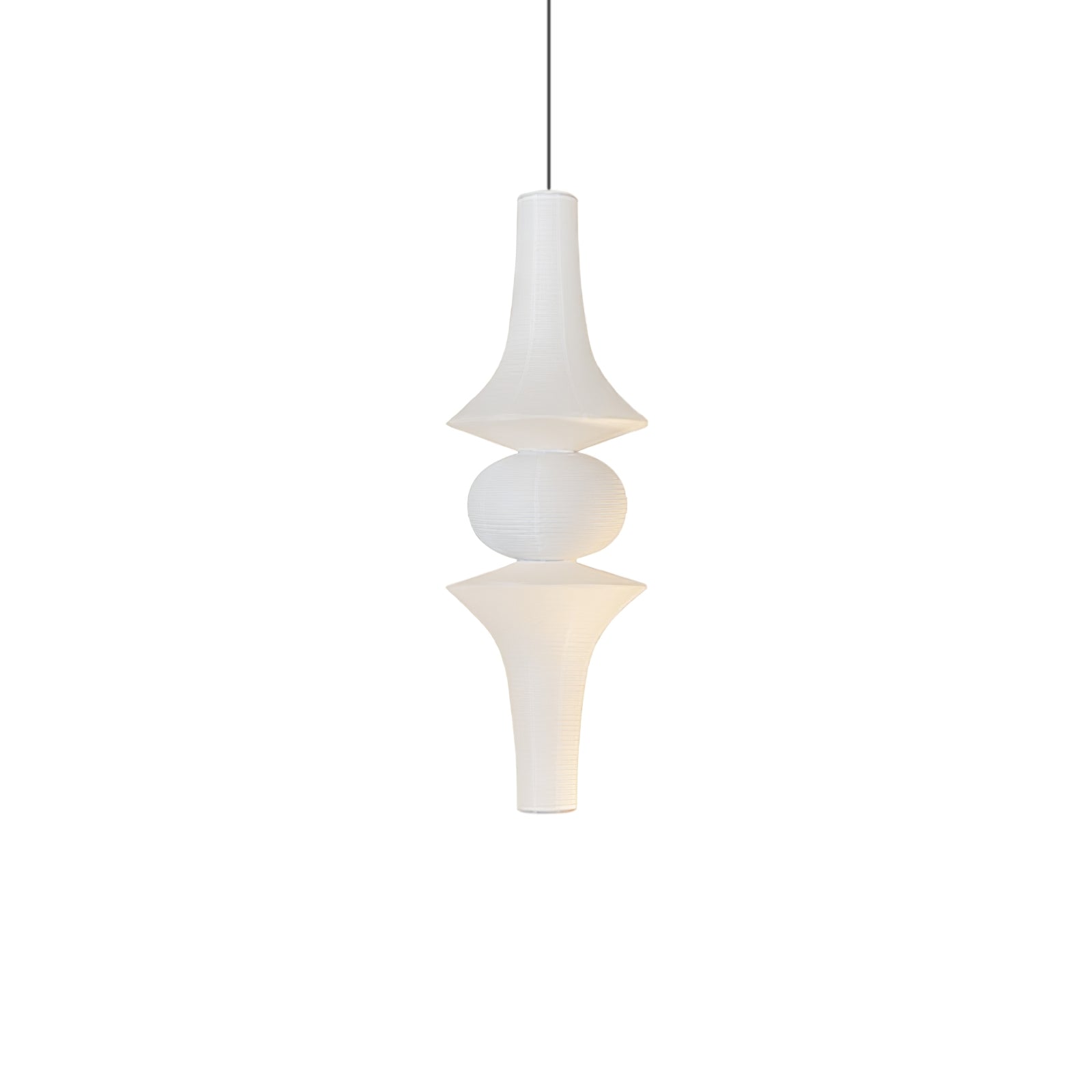 Ritta Sculptural Paper Vertical Pendant Light