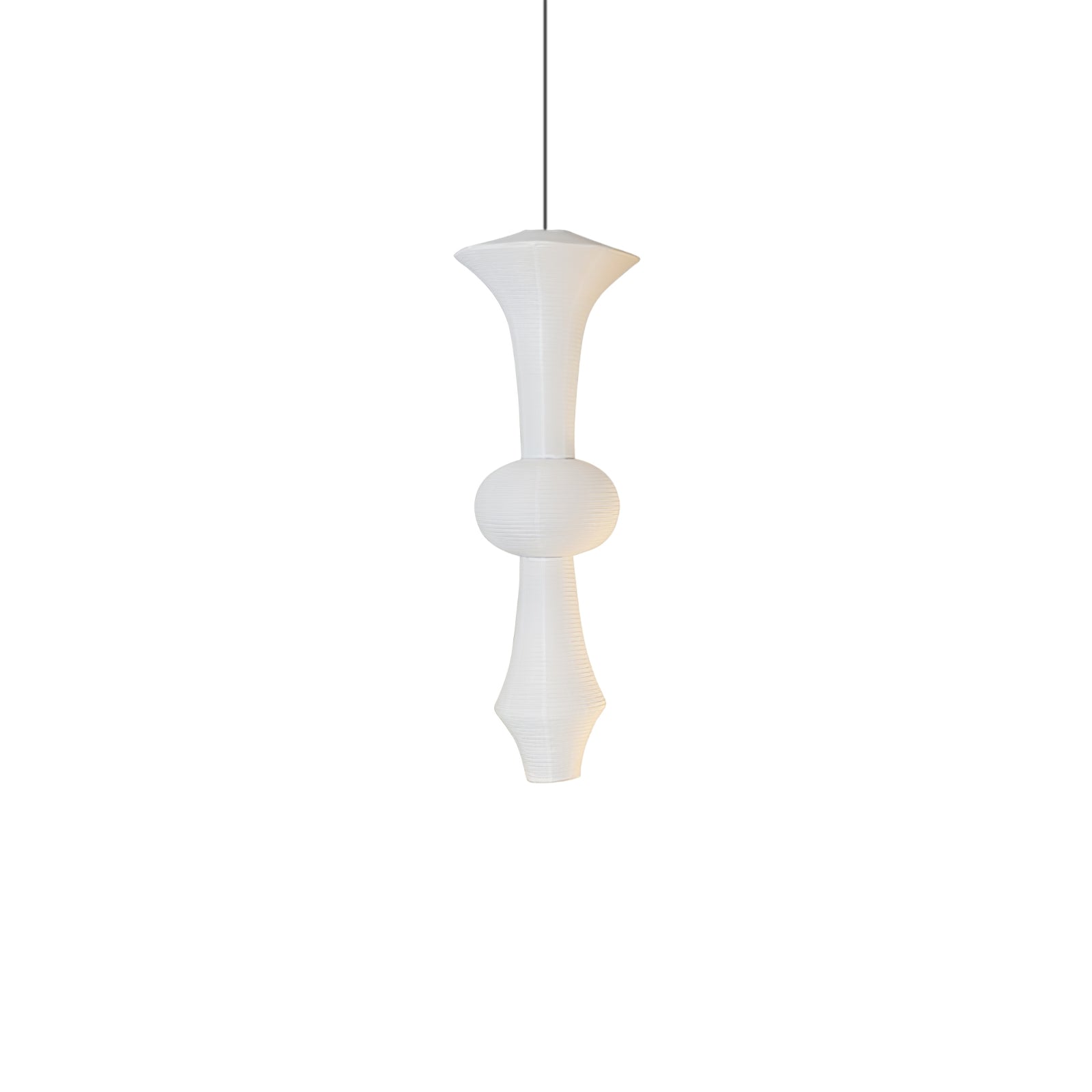 Ritta Sculptural Paper Vertical Pendant Light