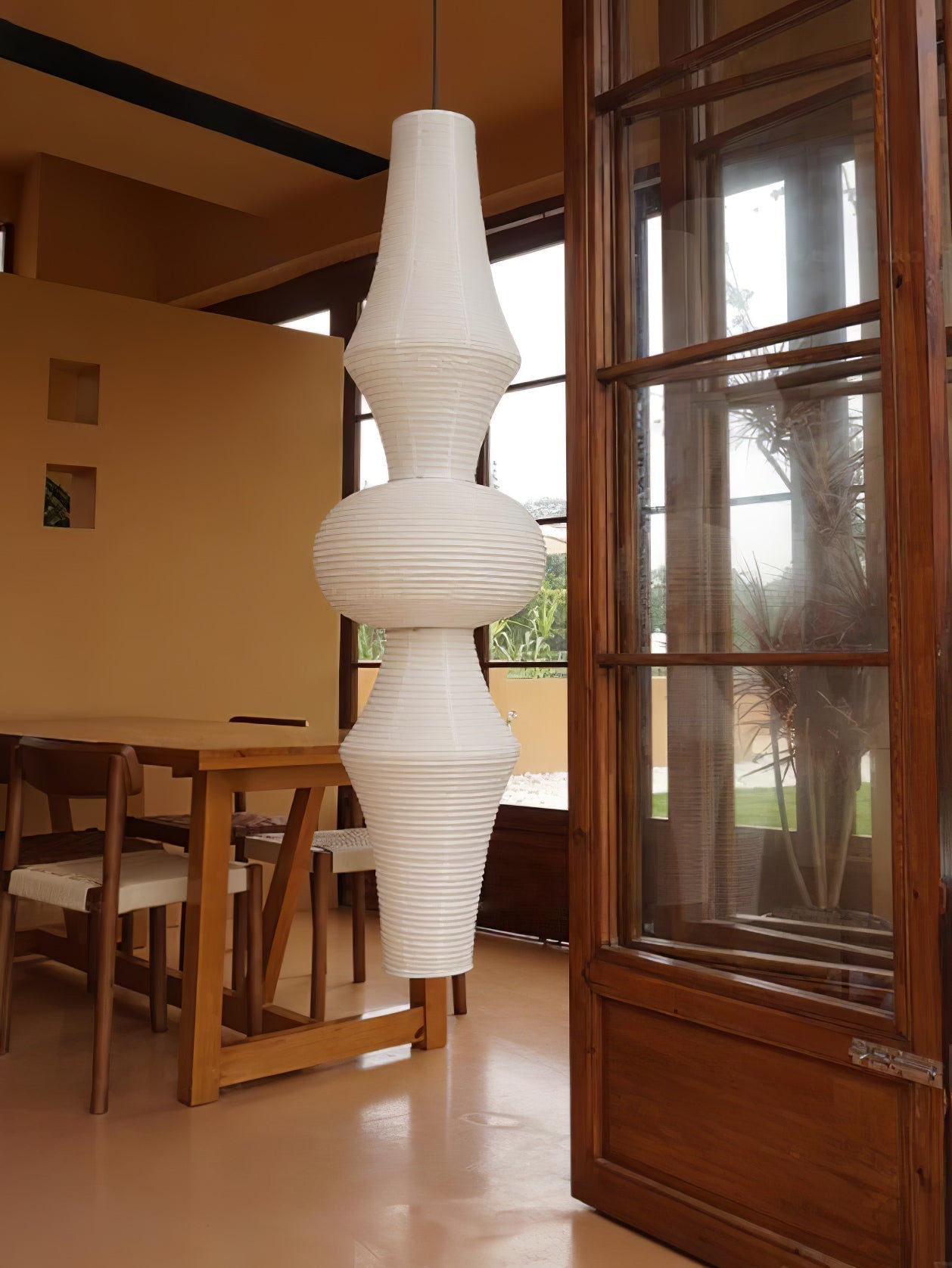 Lustra Pendant Light Washi Paper E for Living Room - Letslighting