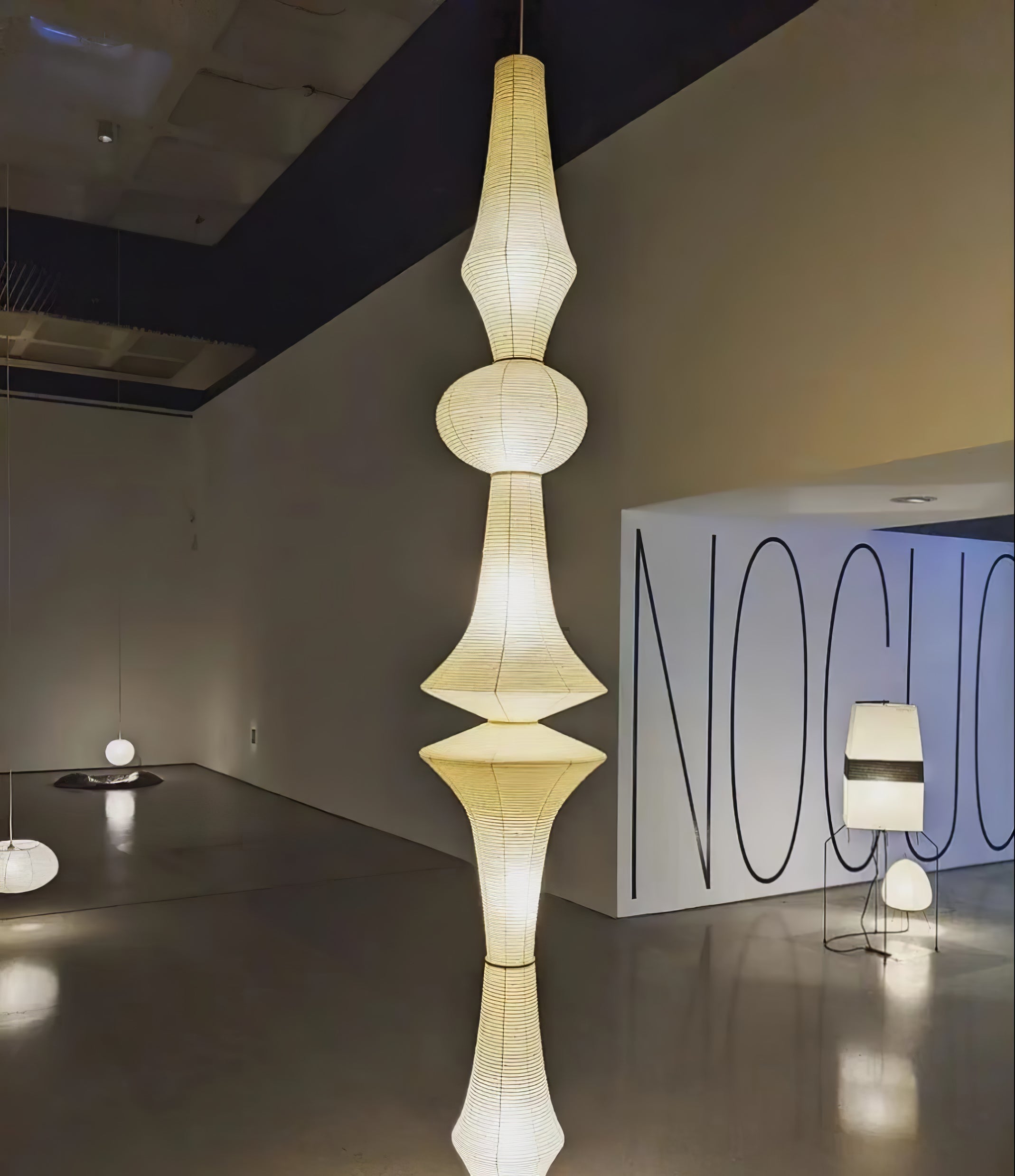 Lustra Pendant Light Washi Paper E for Living Room - Letslighting