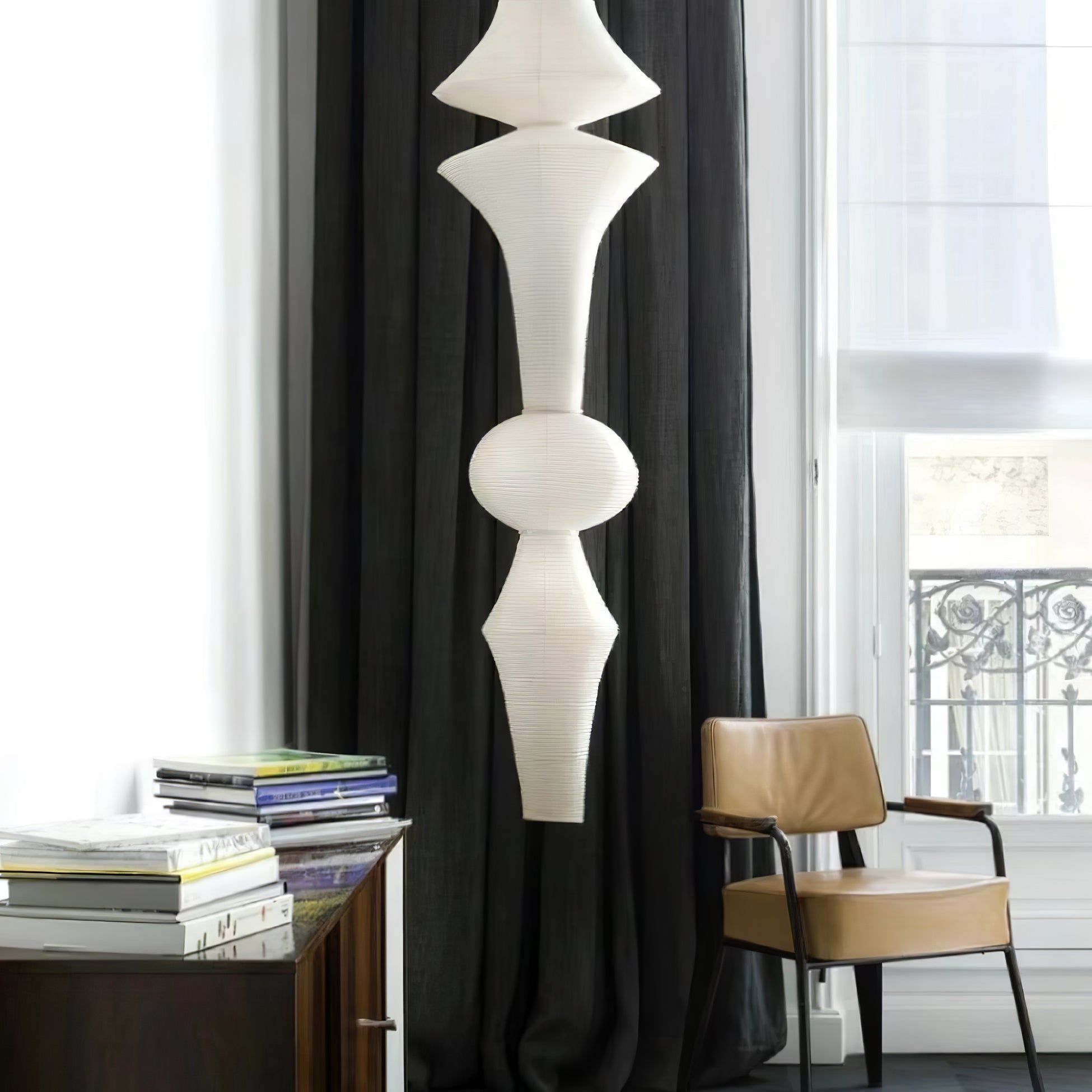 Lustra Pendant Light Washi Paper E for Living Room - Letslighting