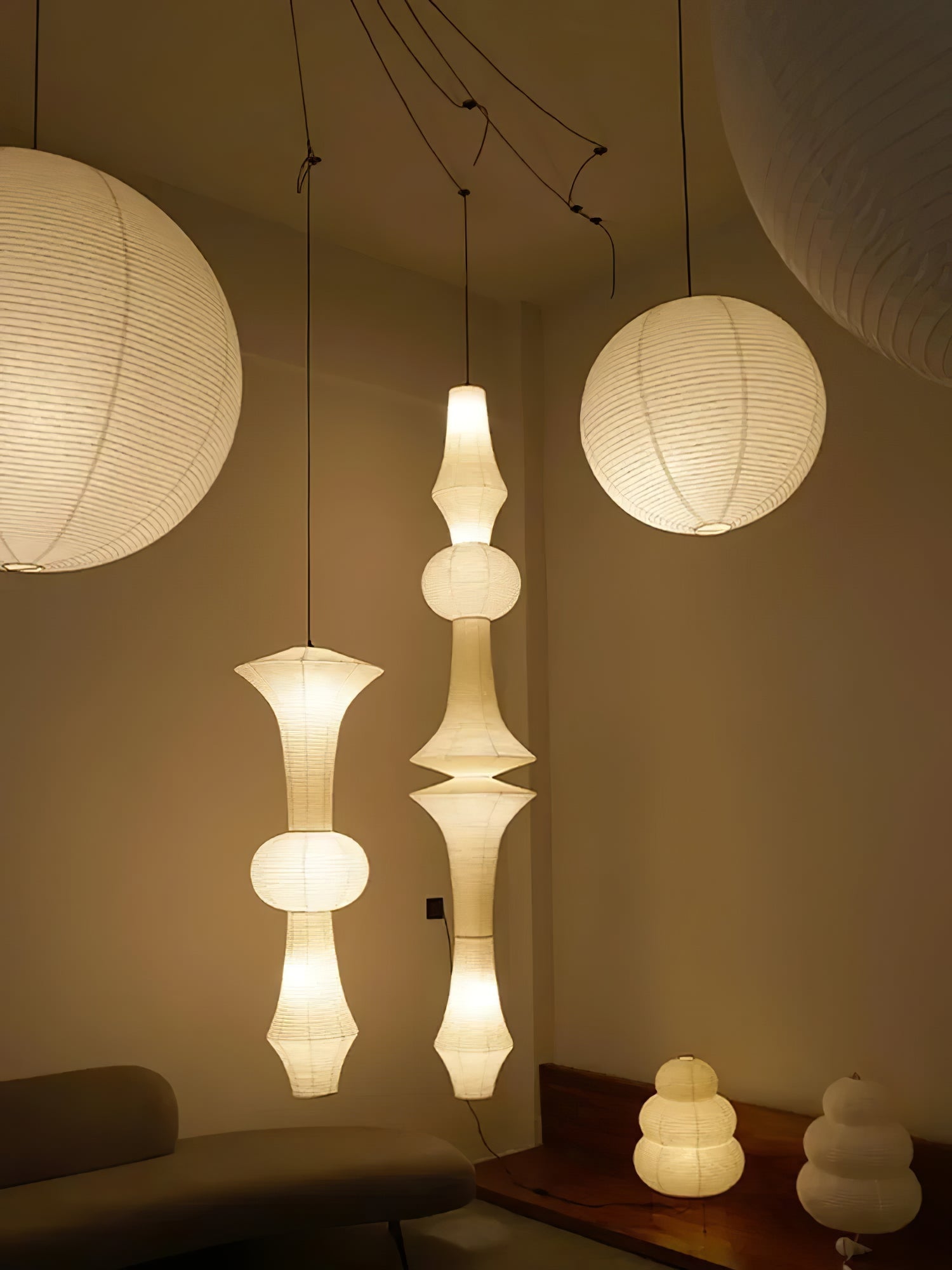 Veyran Paper Artistic Pendant Light - Letslighting